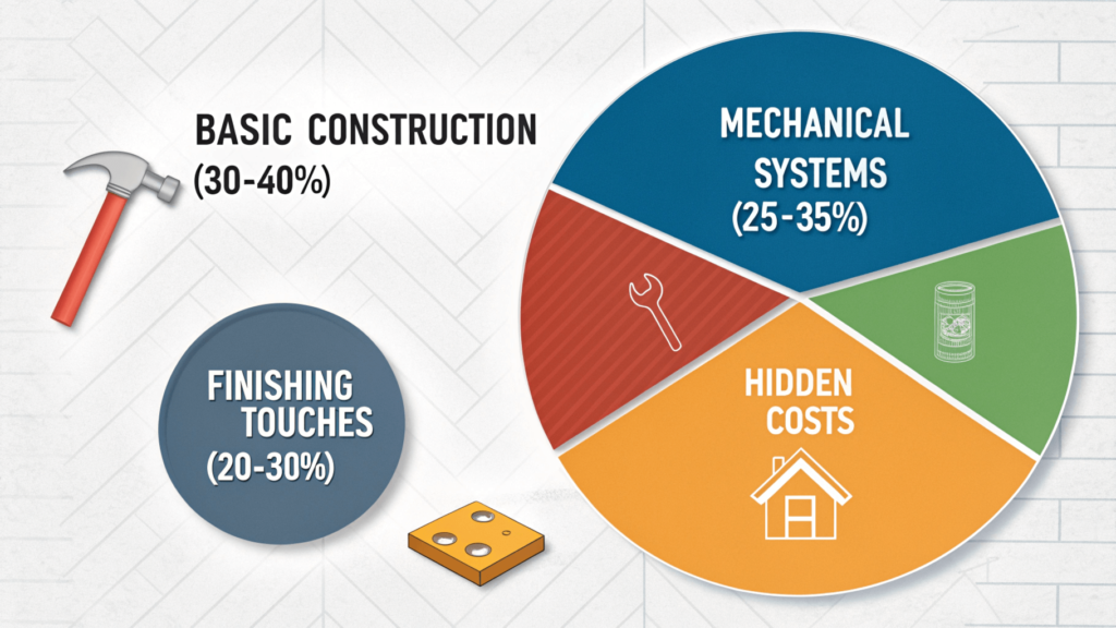 infographic showing cost breakdown percentages