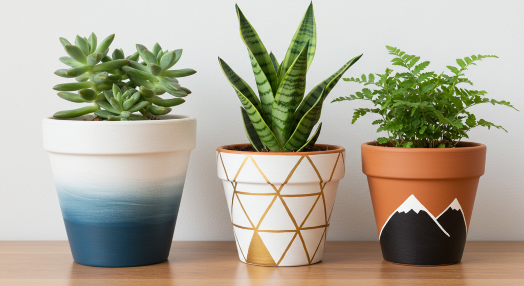 Custom Painted Plant Pots